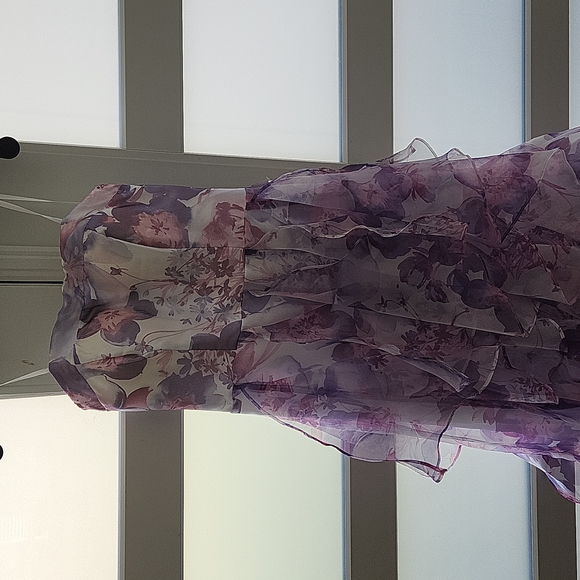 TLC Say Yes To The Prom Ruffled Printed Evening Dress - Picture 3 of 9